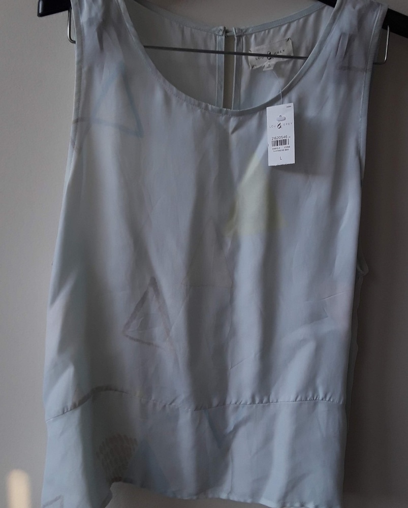 🍁🍁🍁NWT Lou & Grey Light Blue Sleeveless  Top